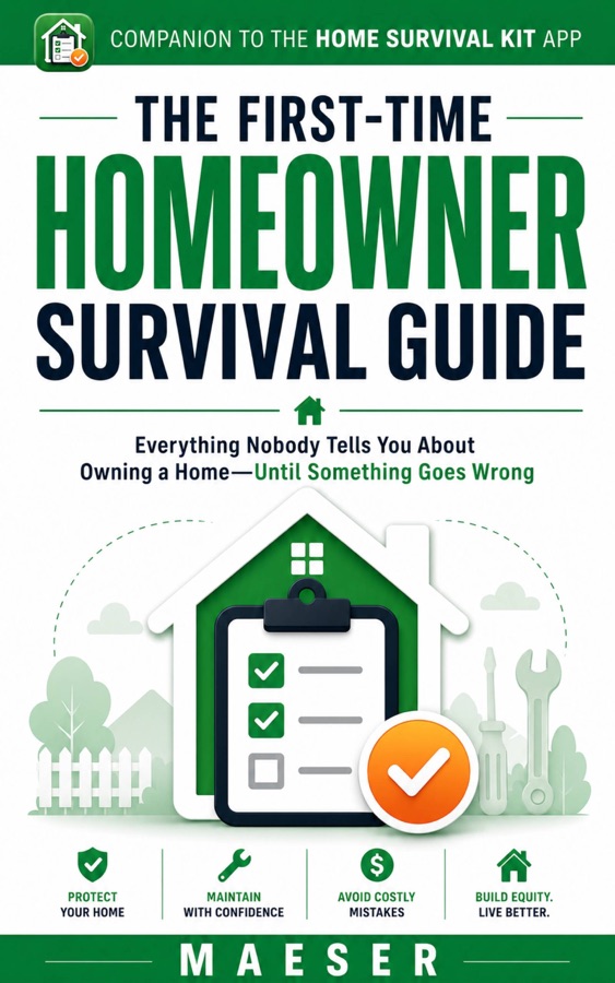 The First-Time Homeowner Survival Guide by Maeser, book cover